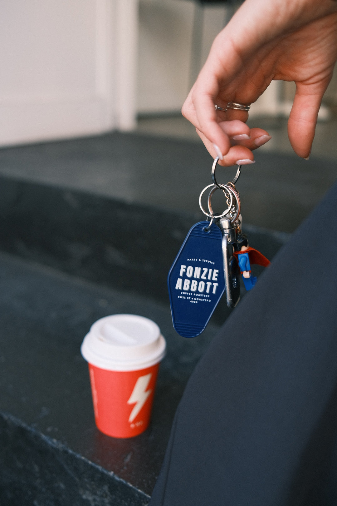 Fonzie Abbott Retro Keyring