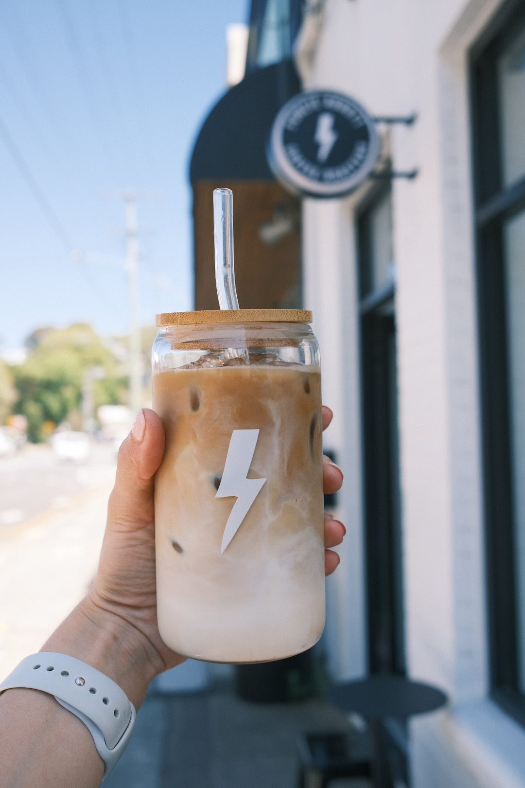 Fonzie Abbott Glass Cold Reusable Cup