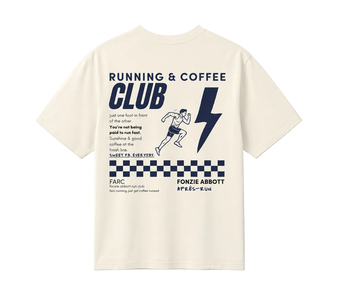 Fonzie Abbott Running &amp; Coffee Oversized Tee