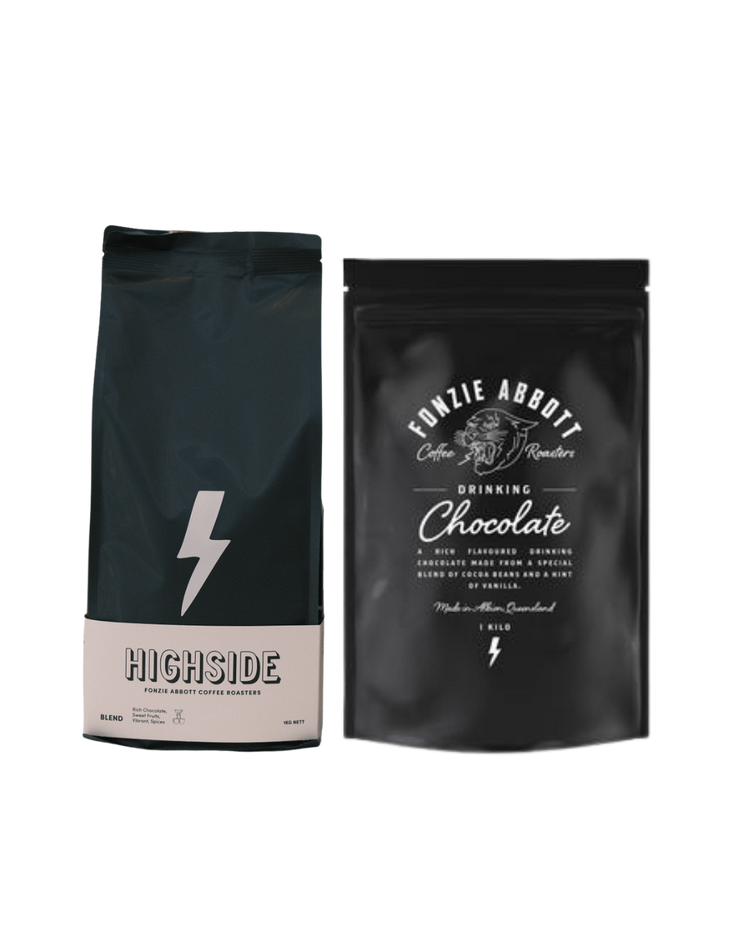 Coffee Beans & Choccy Powder Combo by Fonzie Abbott
