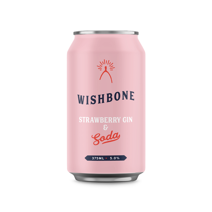 Wishbone Spirits RTD Strawberry Gin & Soda Can