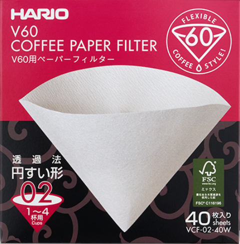 Hario V60 02 Coffee Paper Filter (40pk)